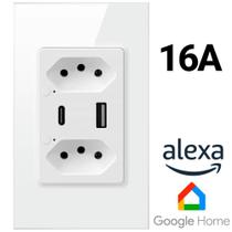 Tomada Dupla Inteligente, Zigbee, Duas Entradas Usb, 16A