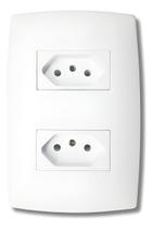 Tomada Dupla Linha Home 20A Com Placa Branca - B.lux