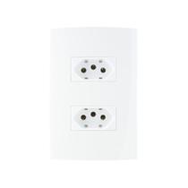 Tomada Dupla Margirius Sleek 2p+t 20a Com Placa 4x2 Branca