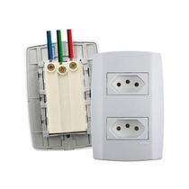 Tomada Dupla Monobloco 10A Ilumi Slim