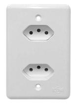 Tomada Dupla Monobloco 20A 250V Branca - Stylus - Ilumi