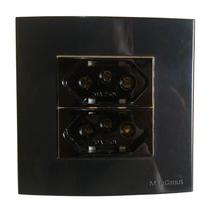 Tomada Dupla Móvel Marmore Drywall Gesso Granito Móveis Pedra Embutir 3 Pinos 20a Preto Margirius Tomada Dupla Móvel Marmore Drywall Gesso Granito Móveis Pedra Embutir 3 Pinos 20a Preto Margirius