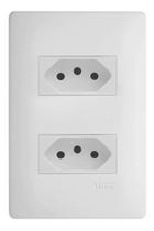 Tomada Dupla Padrão 2P+T Dist 20A/250V 4x2 Habitat - FAME Tomada Dupla Padrão 2P+T Dist 20A/250V 4x2 Habitat - FAME