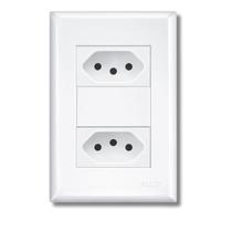 Tomada Dupla Padrão 2P+T Dist 4x2 10A Evidence - FAME Tomada Dupla Padrão 2P+T Dist 4x2 10A Evidence - FAME