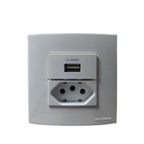 Tomada Dupla Para Móveis Margirius 10/20a + Usb - Branca Tomada Dupla Para Móveis Margirius 10/20a + Usb - Branca