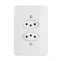 Tomada Dupla Placa Milleniun Entradas 2P 20A/250V Mec-Tronic Tomada Dupla Placa Milleniun Entradas 2P 20A/250V Mec-Tronic