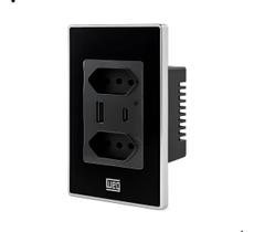 Tomada Dupla Smart Inteligente Weg Home Zigbee Preto 10a