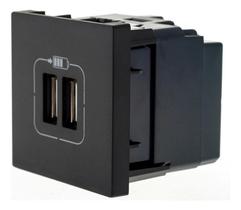 Tomada Dupla Usb Pial Plus+ Legrand Preta 2400ma 615089pt Tomada Dupla Usb Pial Plus+ Legrand Preta 2400ma 615089pt