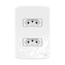 Tomada Dupla Weg Composé 2p+t 10a 250v Branco C/ Placa 4x2