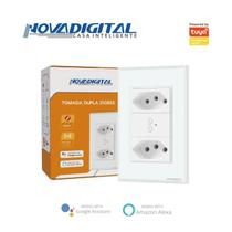 Tomada Dupla Zigbee 10a 20a Inteligente Necessita Hub Zigbee Branco