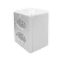 Tomada duplas 2 fixas sobrepor bipolar 2P+T 10A 250V Ilumi Tomada duplas 2 fixas sobrepor bipolar 2P+T 10A 250V Ilumi