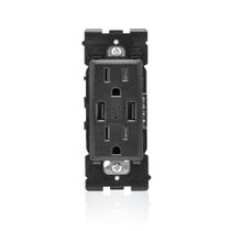 Tomada duplex resistente a carregadores/adulterações Leviton Renu 15A 125V Tomada duplex resistente a carregadores/adulterações Leviton Renu 15A 125V