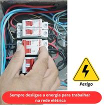 Tomada elétrica 20A 220V vermelha 2P+T placa 4x2 Tramontina Liz