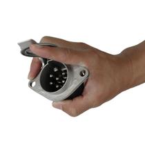 Tomada Elétrica Alumínio Fêmea 7 Polos Redondo Carreta 24v