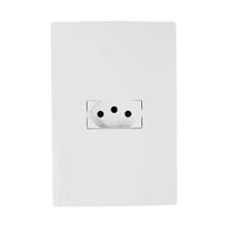 Tomada Elétrica Branca 10A Completa Linha I9 - Ilumi