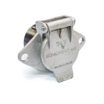 Tomada Elétrica Carreta 7 Polos Alumínio Polido Reforçado Redonda Macho 24V - ENGATCAR 4100