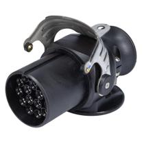 Tomada Elétrica Carreta Redonda 15 Polos Macho ABS EBS Iluminação Rastreador - Pradolux IL7028