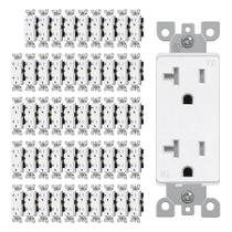 Tomada elétrica CML 20 Amp Matte White Decor, pacote com 50