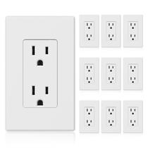 Tomada elétrica de parede ELEGRP 15A 125V, pacote com 10 Tomada elétrica de parede ELEGRP 15A 125V, pacote com 10