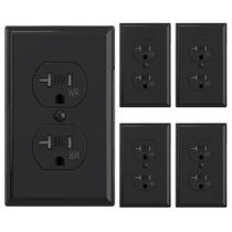 Tomada elétrica de parede ELEGRP Duplex 20A 125V TR WR, pacote com 5 Tomada elétrica de parede ELEGRP Duplex 20A 125V TR WR, pacote com 5