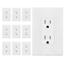 Tomada elétrica de parede ENERLITES 61502-TR-MWSID 15A 125V, pacote com 10