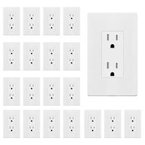 Tomada elétrica de parede ENERLITES 61502-TR-WSID 15A 125V, pacote com 20