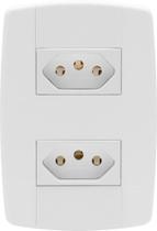 Tomada Elétrica Dupla Completa Branca 10A Linha Lev - Ilumi Tomada Elétrica Dupla Completa Branca 10A Linha Lev - Ilumi