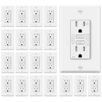 Tomada elétrica ELECTECK GFCI 15A resistente a intempéries externas Tomada elétrica ELECTECK GFCI 15A resistente a intempéries externas