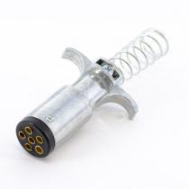 Tomada Elétrica Engate alumínio 6 polos redonda Macho - DNI8362