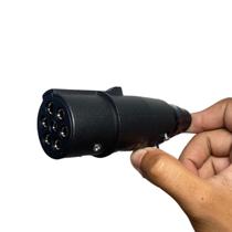 Tomada Elétrica Engate Carreta Reboque Redonda 7 Vias Macho Tomada Elétrica Engate Carreta Reboque Redonda 7 Vias Macho