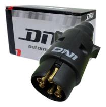 Tomada Elétrica Engate Carretinha 6 Pólos Redonda Nylon - Macho (DNI8380)