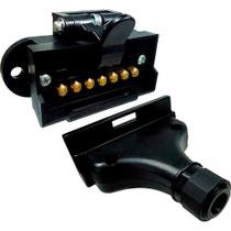 Tomada Elétrica Engate Retangular 7 polos Completa Nylon Tomada Elétrica Engate Retangular 7 polos Completa Nylon