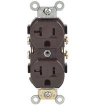 Tomada Elétrica Leviton DUP Brown 20A 125V Policarbonato