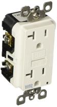 Tomada Elétrica Leviton GFCI TR WR 20A Duplex Branca Tomada Elétrica Leviton GFCI TR WR 20A Duplex Branca