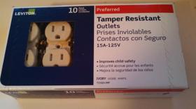 Tomada elétrica Leviton M21-T5320-IMP 15A Ivory, pacote com 10
