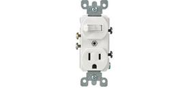 Tomada elétrica Leviton R62-T5225-0WS 15 Amp branca