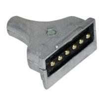 Tomada Eletrica Macho 07 Polos Aluminio Conexao Movel Utilizada No Cavalo Mecanico