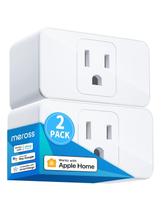 Tomada elétrica Meross Smart Plug Mini 15A, pacote com 2 unidades Wi-Fi