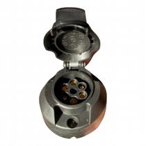 Tomada Elétrica P/ Engate Redonda 6 Polos Fêmea