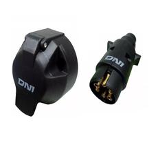 Tomada elétrica para engate reboque 6 polos - dni 8372