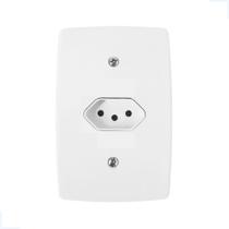 Tomada elétrica placa horizontal branca 20a finesse blux