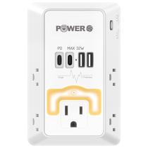 Tomada elétrica POWER S 20W PD de carregamento rápido USB 2C2A
