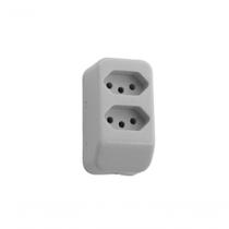 Tomada Em Barra 2 Tomadas Fame - 20a - Cinza