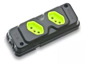 Tomada em barra fiolux B tripla 2P +T20A Preta