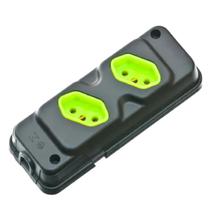 Tomada Em Barra Robust 2T 20A Preto/Verde Fiolux Tomada Em Barra Robust 2T 20A Preto/Verde Fiolux