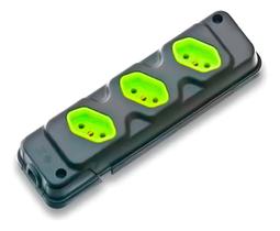 Tomada Em Barra Robust 3 Saídas 20a Tripolar Preto Tomada Em Barra Robust 3 Saídas 20a Tripolar Preto