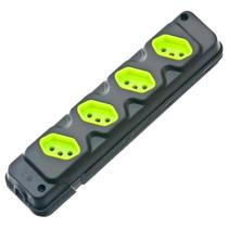 Tomada Em Barra Robust 4 Tomadas 2P+T 20/10A Preto Fiolux