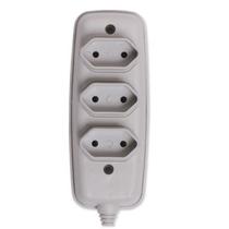 Tomada em Barra Tripla 10A 250V Bipolar ILUMI