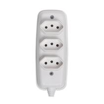 Tomada em Barra Tripla 2P+T 10A 250V Br ILUMI