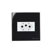 Tomada Embutir 70x70mm 3 Pinos 20a Preto Movel Drywall Granito Pedra Margirius Tomada Embutir 70x70mm 3 Pinos 20a Preto Movel Drywall Granito Pedra Margirius
